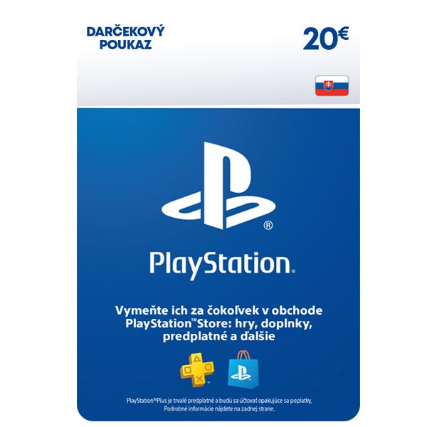 PlayStation Store - darčekový poukaz 20€ PlayStation Store - darčekový poukaz 20€